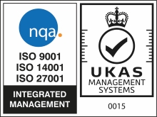 NQA ISO 9001, ISO 14001 and ISO 27001 Integrated Logo - UKAS